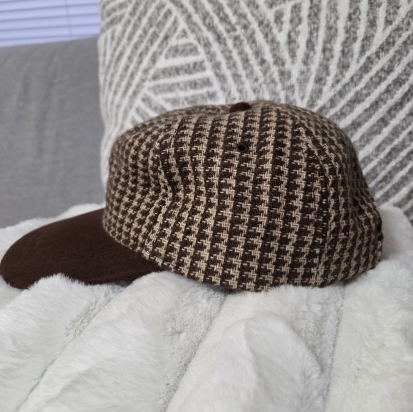 Vtg YounganTweed‎ Houndstooth Wool Baseball Cap - Picture 2 of 12